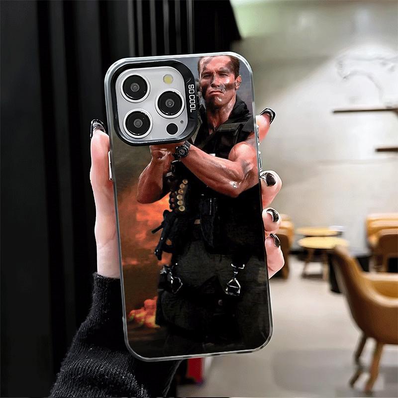 Terminator Arnold Schwarzenegger Soft Phone Case for iPhone 15 16 17 Pro Max 17Air 16E 14 Plus 13 12 Mini Shockproof Cover Back