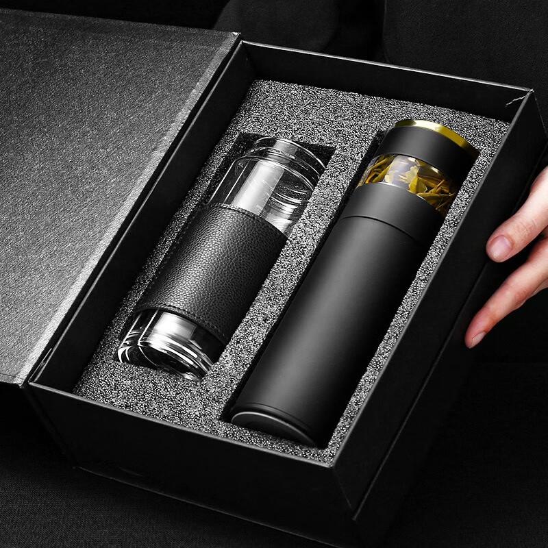 MOZHOU 316 Stainless Steel Tea Infuser Vacuum Flask Gift Set
