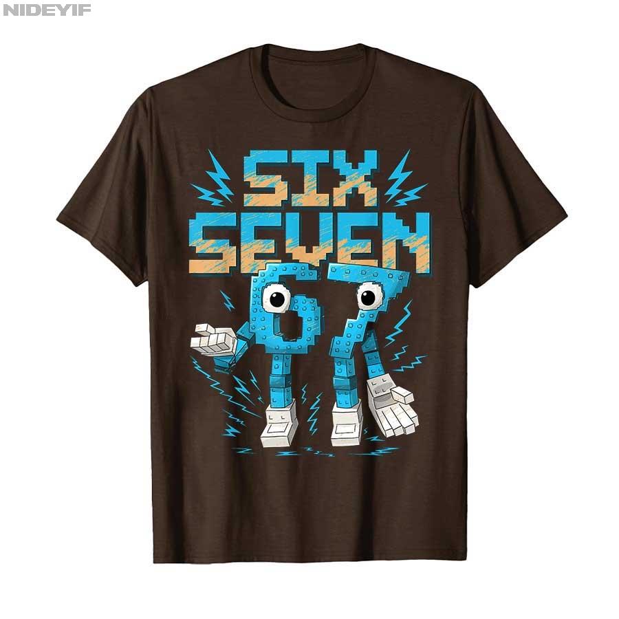 Meme 67 Six Seven 6 7 Italian Brainrot T-shirt For Men Women 100% Cotton T Shirts Short Sleeve Tops 1022-1