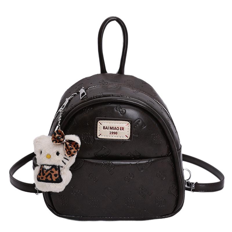 

Trendy Preppy Women s Versatile Textured Shoulder Backpack for Daily Use Single bag хаки