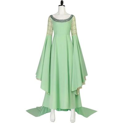 Arwen Cosplay Costume Elf Princess Dress with Headpiece Women Halloween Lord Rings Costume