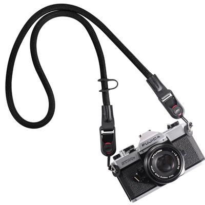 Camera Strap Camera Neck Strap Anchor Design with Triangular Ring 3 Layer Construction SLR Camera Climbing Rope Black [Yullmu]