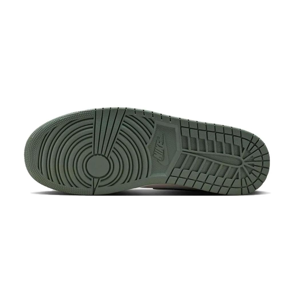Jordan Air Jordan 1 Matcha Cloth Soft And Comfortable Low top Vintage Basketball Shoes Men's North Carolina Green 553558-146(Team855- )