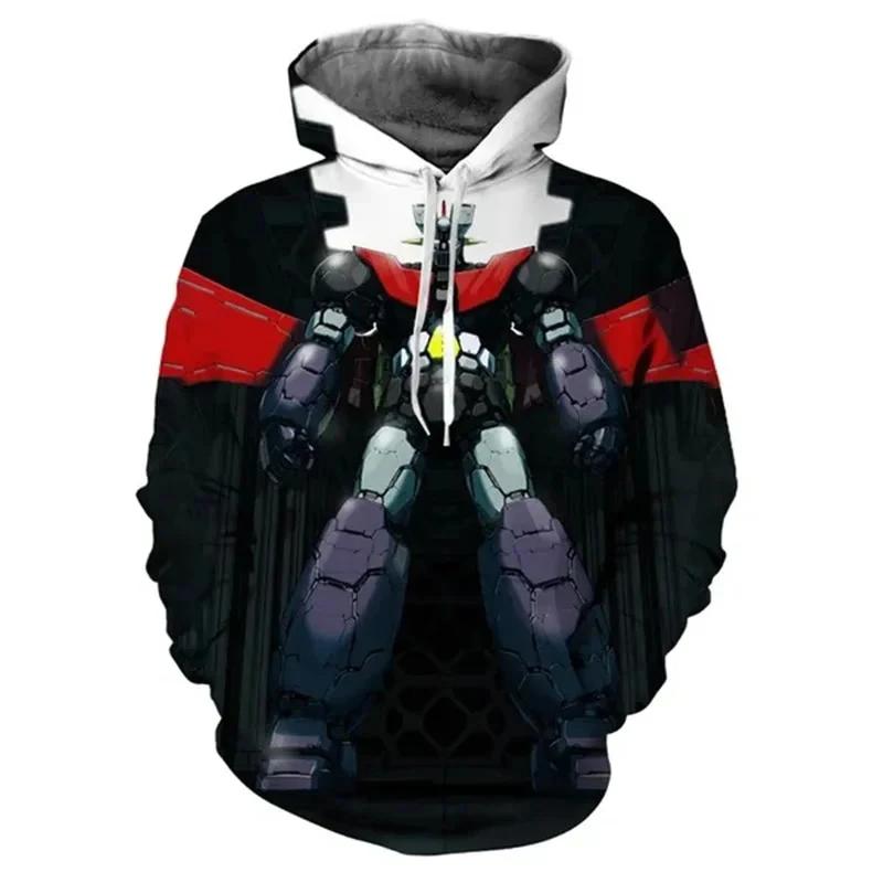 Anime Mazinger Z Hoodies 3D Print Hoodie Men/women Long Sleeve Fashion Hooded Men Fashion Kids Hoodie Y2K Unisex Clothing
