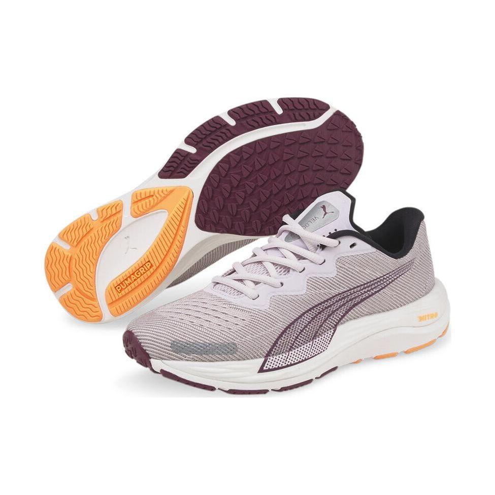 Puma Zapatillas Velocity Nitro 2 Lavender Fog para Mujer Morado Vino 376262-03