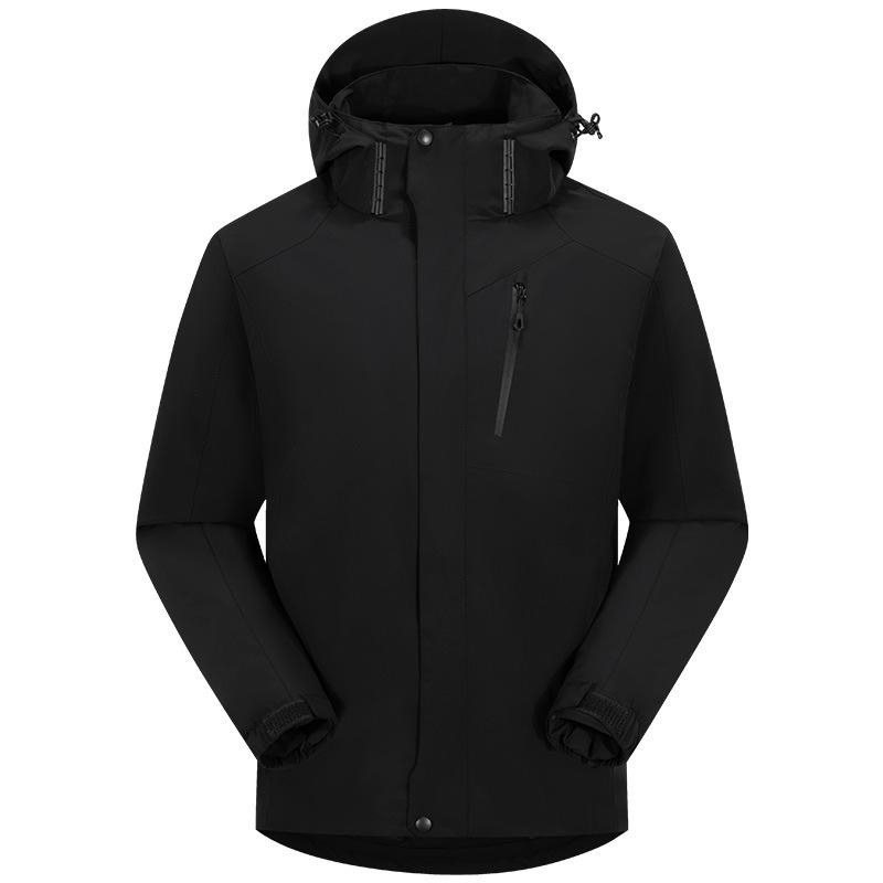 

Пуховик в парном стиле три в одном зимняя новая белая утиная пуховая куртка 85 Down Clean Surface теплая пуховая куртка толстая куртка 5XL чёрный