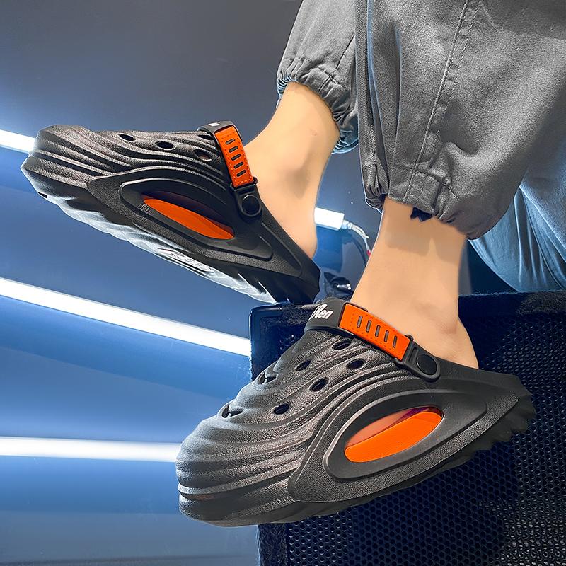 Fashion 2024 Summer Men's Sandals Fashion Beach Shoes Casual Sports Slippers Men's Outdoor Slippers Family Bathroom Shoes