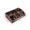 Dunkelbraune Holz-Aufbewahrungsbox für Kaffee-Zutaten, Teebeutelhalter, Aufbewahrungstheke für Kaffeekapseln, Zubehör-Dekor für Kaffeebar
