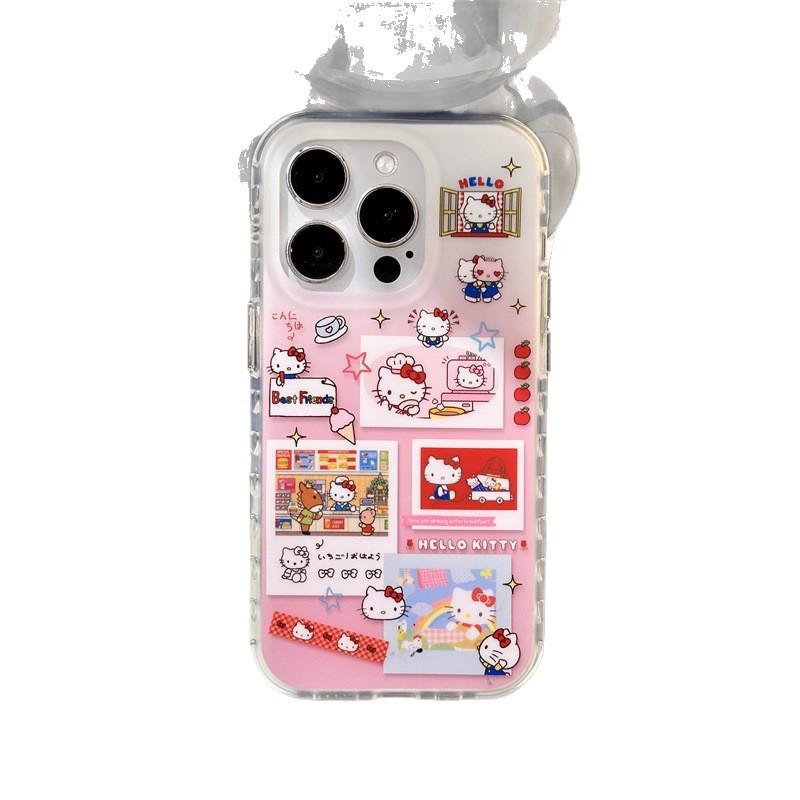 Cat Chain Full Screen Sticker iPhone Case for iPhone 14/15/16 Pro Max/17