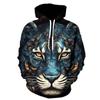Autumn New Tiger Series Printed Sweatshirt 3D Sweatshirt Men's Loose Pullover Hoodie Sweatshirt