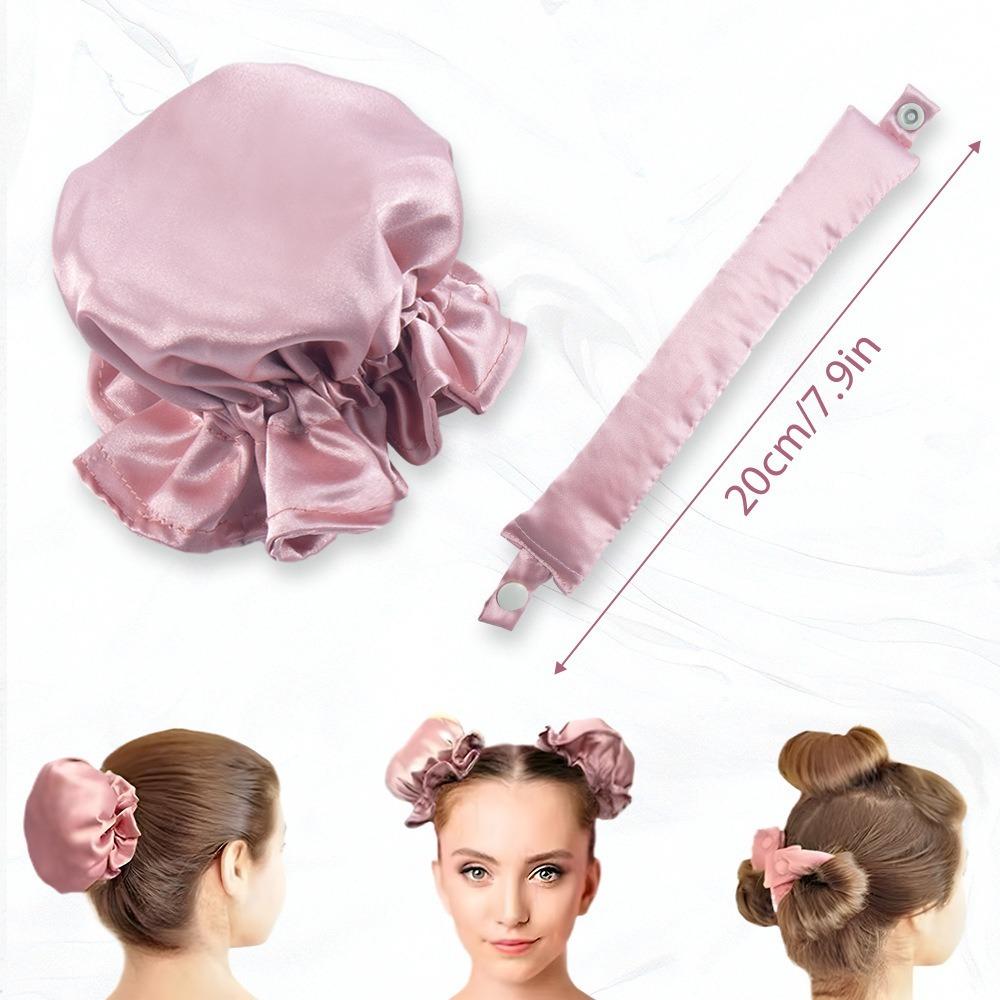 2/4/6pcs Heatless Hair Rollers Set with Satin Caps No Heat Curling Rods Heatless Curls  Sleeping Curl Bar Wave Hair Styling Tool