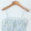European and American French sweet lace print tube top skirt, your female summer new pure desire slim dress, hip skirt