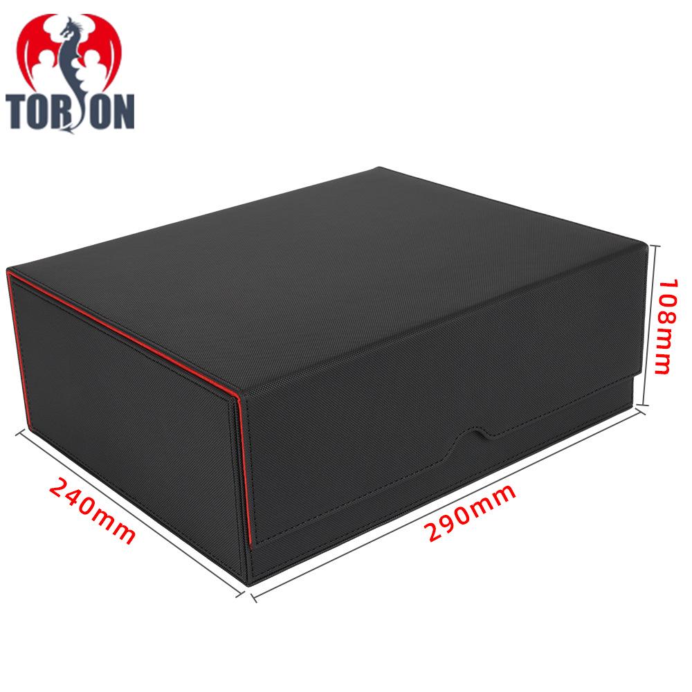 PU Leather Three-Row Card Storage Box: Fits 1800+ Yu-Gi-Oh!, MTG, Pokémon, PTCG, and Three Kingdoms Kill Cards