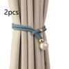2pcs Polyester Hanging Ball Tiebacks Tassel Fixings Rope Curtain Fasteners  For Home, Bedroom