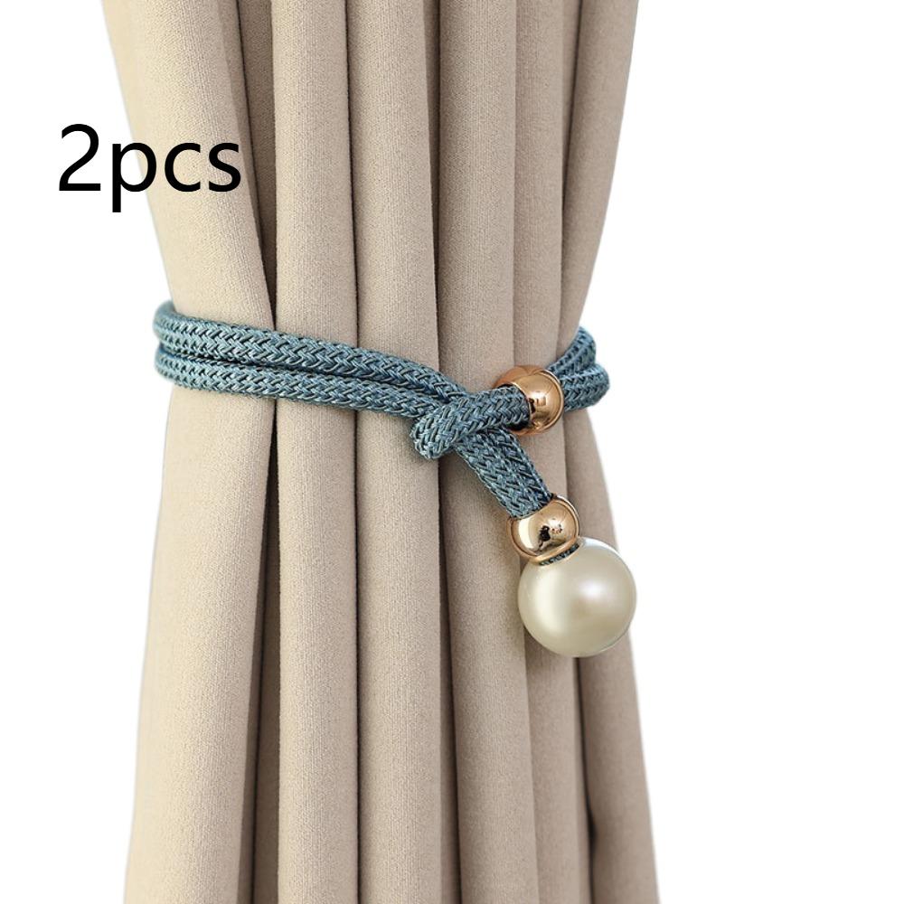 2pcs Polyester Hanging Ball Tiebacks Tassel Fixings Rope Curtain Fasteners  For Home, Bedroom