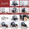 Respirator pentru față completă Mască de gaze Canistră filtru carbon activ 40 mm Potrivit pentru fumuri Chimic, vopsea spray, tactic-supraviețuire