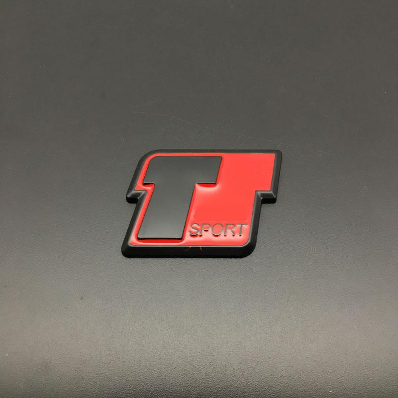 Car Styling T Sport Stickers Emblem Badge Rear Trunk Decals for Toyota Camry RAV4 Corolla Prado Tundra Highlander Hiace Venza