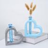Heart Vase Silicone Mold Hydroponic Plant Flowerpot Cement Plaster Mould DIY Nordic Vase Test Tube Planter Resin Mold Home Decor