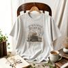 Women Introverted Readers Society Skull Stacked Books Candle Teacup Graphic TShirt Book Lover Tee Academia Bookish Casual Tops
