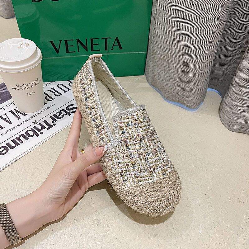 Xiaoxiangfeng fisherman shoes women's spring and autumn casual breathable one-pedal Doudou shoes flat lazy shoes