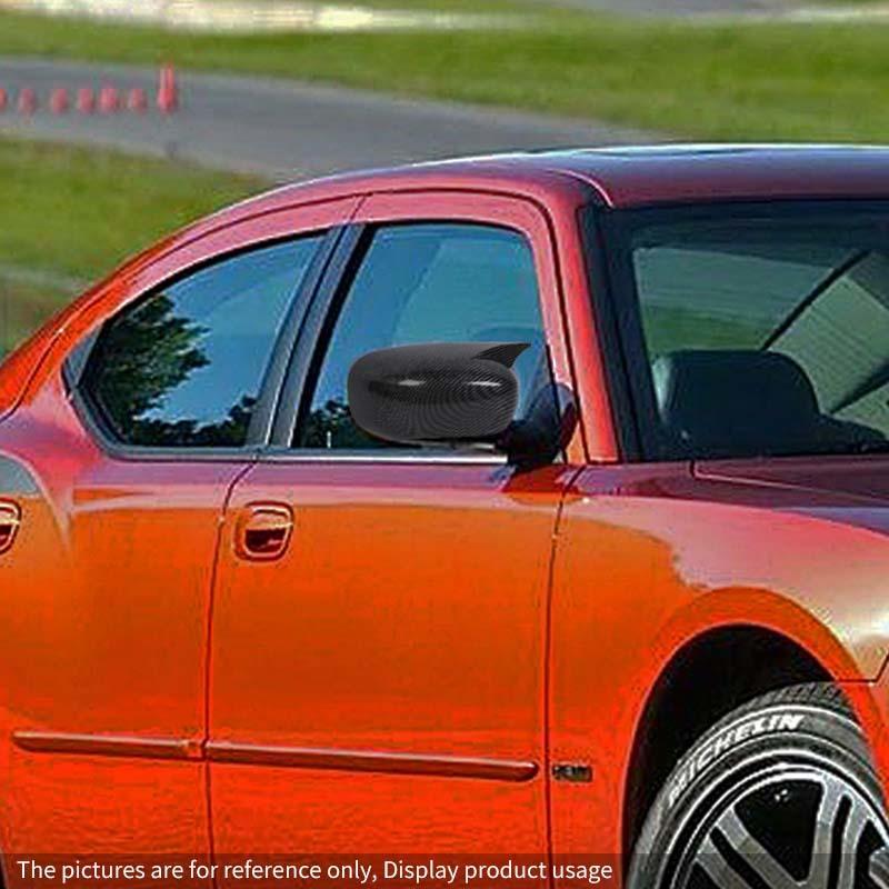 Car Rearview Mirror Decorative Frame Protective Cover For Dodge Charger For Chrysler 300C 2006-2010 Car Exterior Accessories , ABS Plastic