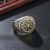 Nordic Viking Letter Fashion Retro Ring Men's Punk Ring Hip Hop Rock Party Motorcycle Accessories Jewelry Accessories Gifts