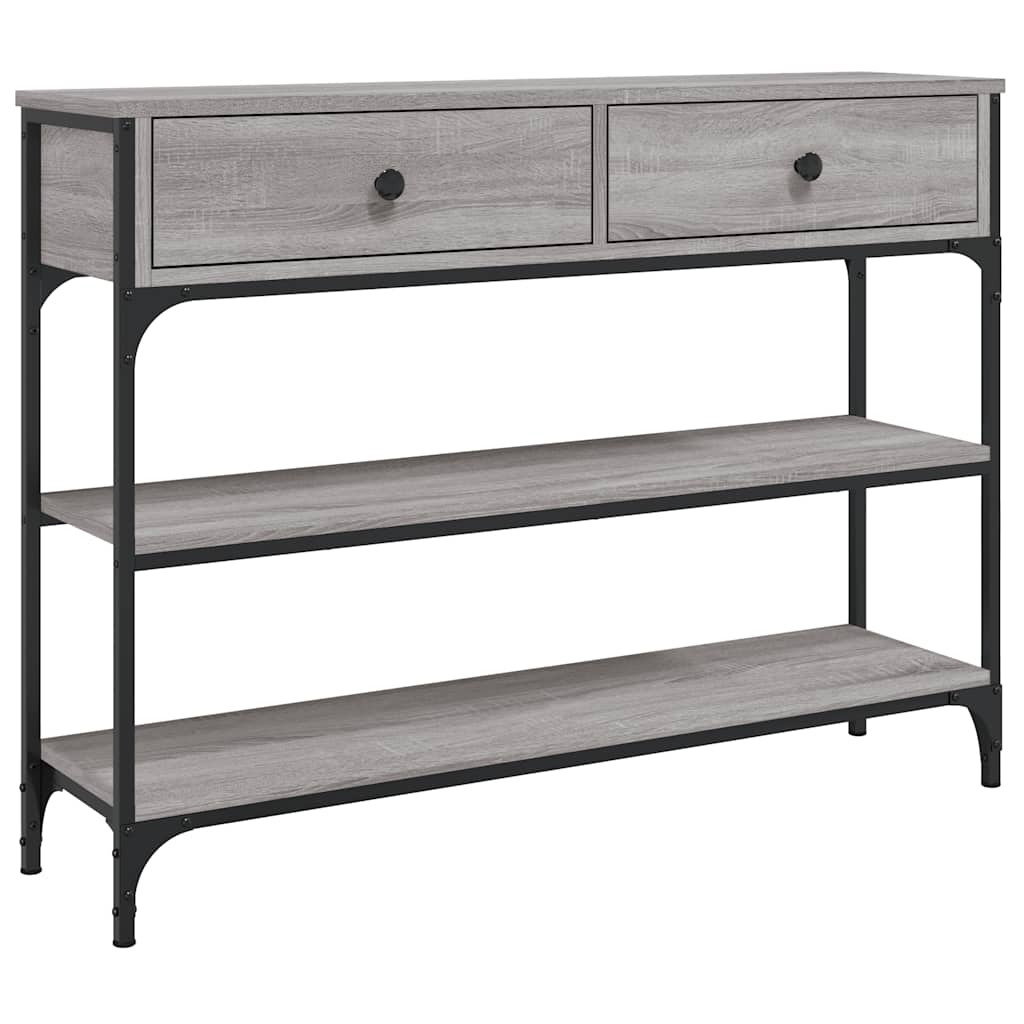 Console Table Grey Sonoma 100x25x75 cm Particleboard