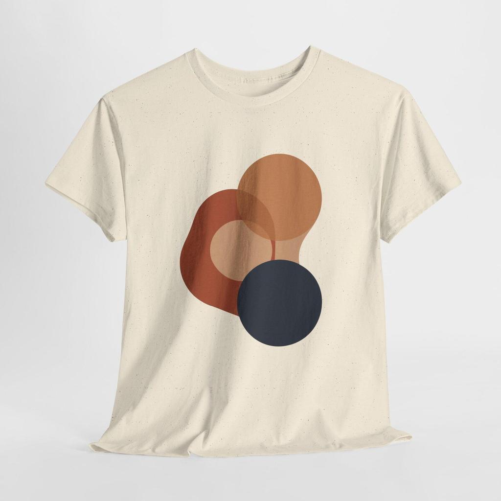 Abstract Organic Shapes T-Shirt and kids tshirt | Minimalist Pebble Art | Sand & Natural Tee