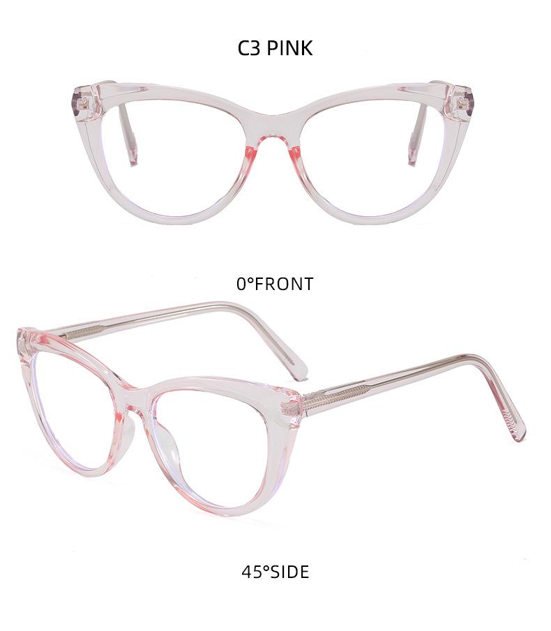 European Fashion Cat Eye Anti-Blue Light Propionate Glasses for Versatile Slimming Effect