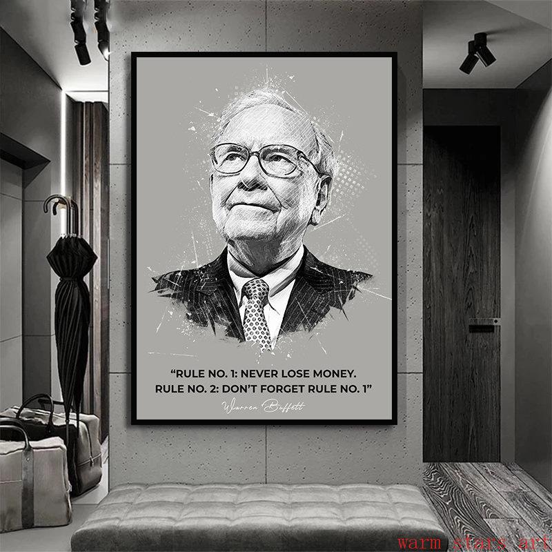 Warren Buffett Cytaty Motywacyjne Plakaty Druki Filmowe Słynne Płótno Malarskie Sztuka Ścienna Obrazy Sztuka do Salonu Dekoracja Domu