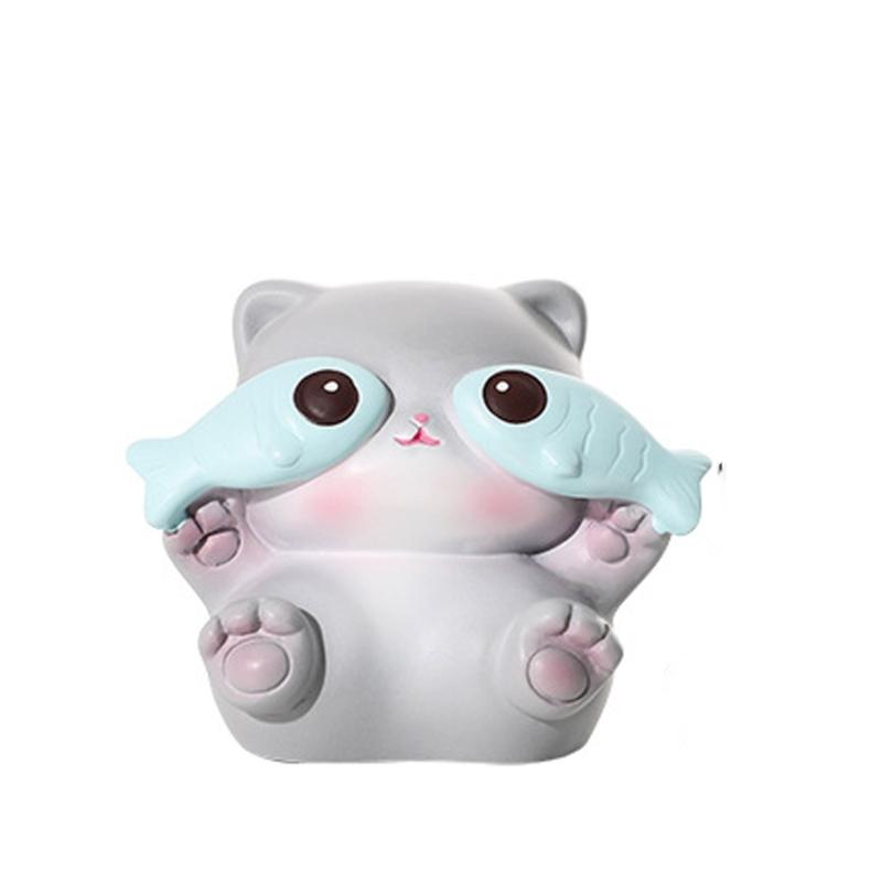 

Cats Figurines Home Decors Accent Cute Small Animal Sculptures Vintage Cats Figurines for Bookshelf, Bedroom,Living Room