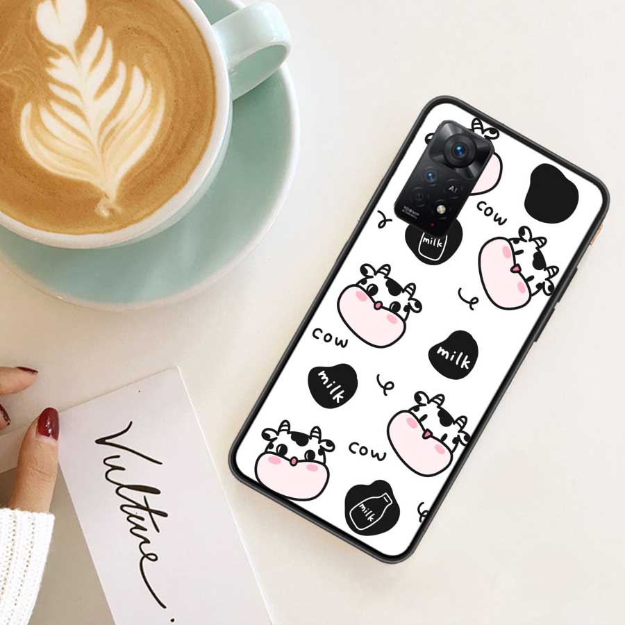 New Cute cow print Phone Case For Redmi Note 13 Pro 5G Plus 12 12C 10 10A 10C 9 9A 9C 9T 8 8A K60 K70 Pro Xiaomi Cover 7 7A 6 6A