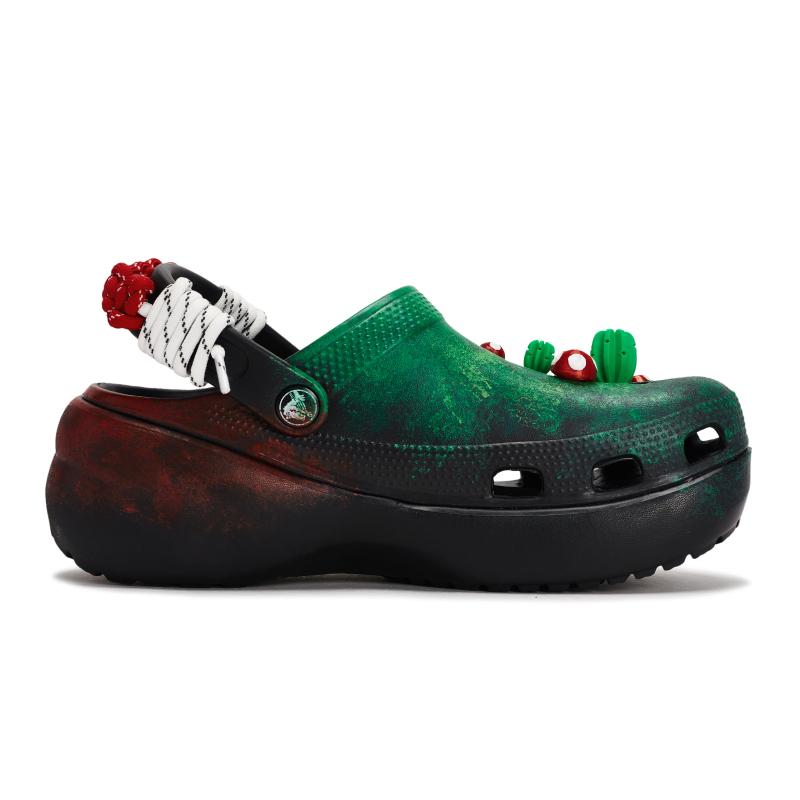 Crocs Classic Platform Clog 811 Special Shoe Case Red Mushroom Cactus Detachable Accessories Hole Shoes Women's Black Red Green
