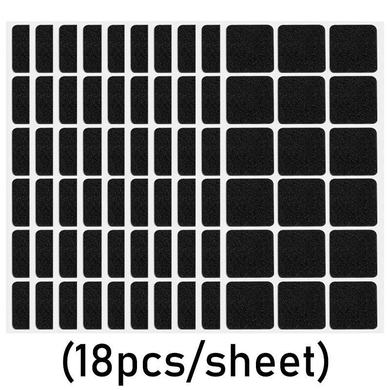 Zesílené plstěné podložky na nohy židlí Samolepicí Podložka chránící podlahu Nábytkové podložky Kulaté Čtvercové Nohy Kancelářské židle Pohovky Protiskluzové Návleky