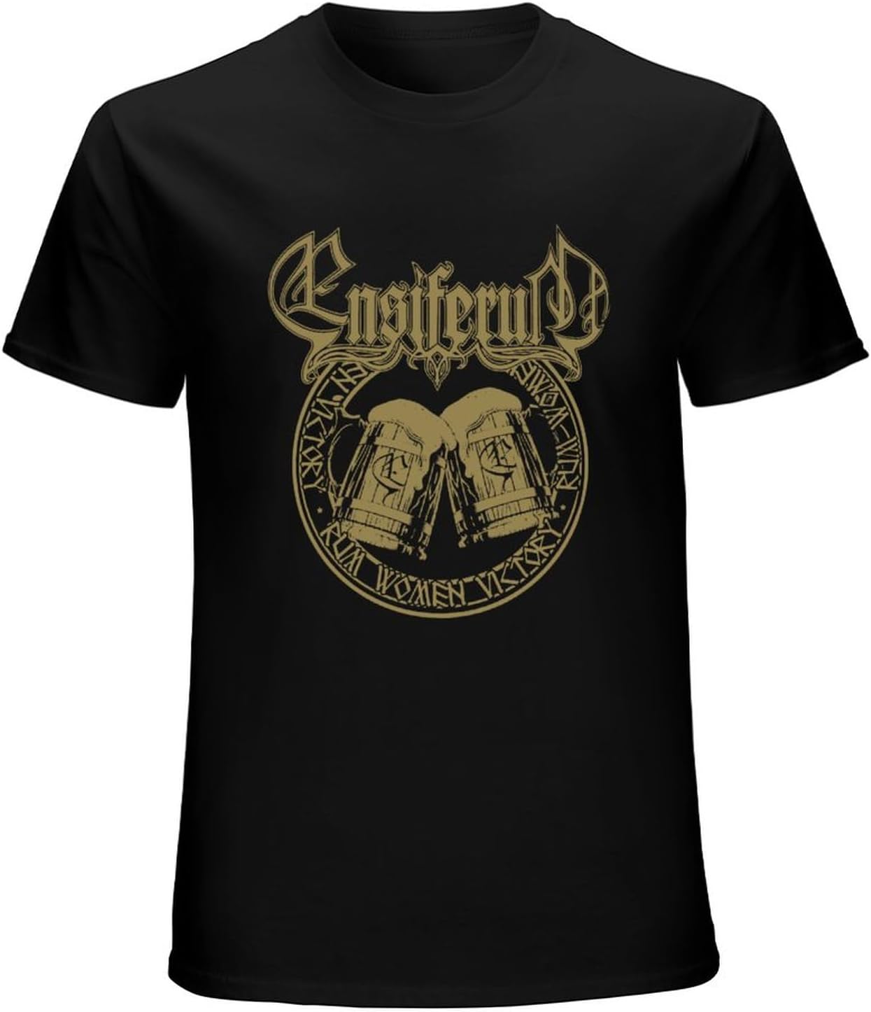 Men s T Shirt Feel Soft Ensiferum  Rum, Y  T Shirt Cool and Breathable XL чёрный