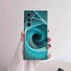 Teal Swirl Vortex Phone Case for Samsung Galaxy S30 26 25 Ultra Plus S24 23 22 FE Lite S21 20 TPU Cover