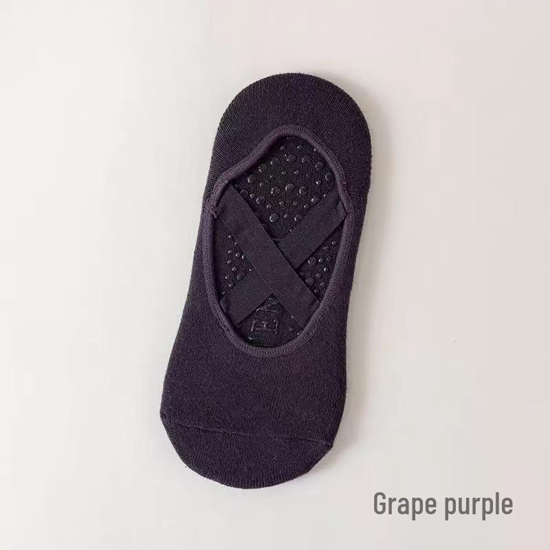 

Yoga Pilates Non-Slip Summer Socks for Women - Ideal for Indoor Fitness and Running One Size виноградний/фіолетовий