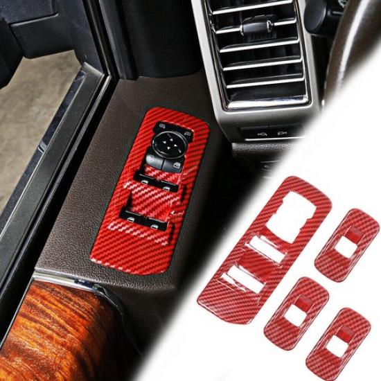 

4pcs Car Window Lift Adjust Panel Switch Trims Accessories For Ford F150 2015-20