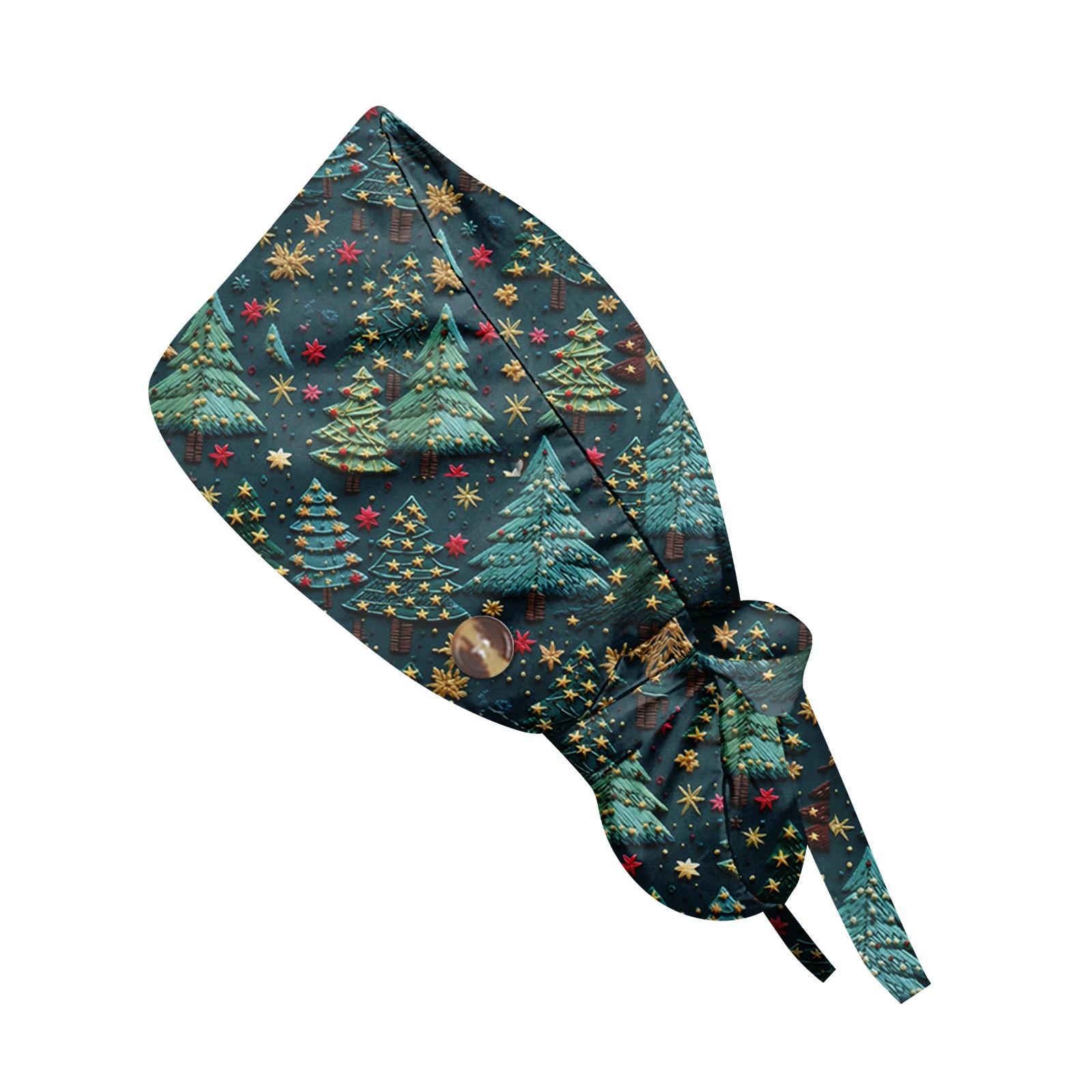 

Модная рождественская рабочая кепка с принтом, повседневная женская кепка с хвостиком, кепка с повязкой, кепка Baotou One Size