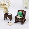 Rocking chair, frog healing department ornament, office computer workstation, desk surface, decorative goods, decompression small gift