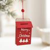 New Red Christmas Wooden Plaque Ornaments Wooden DIY Christmas Tree Pendant Christmas Tree Hanging Ornaments Home Party Decor