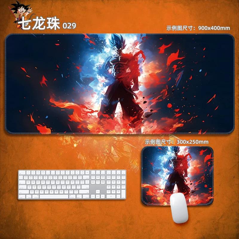 Anime Mauspads Drachenball Leder-Mauspad Nachhaltig Kleiner Junge Handgelenkstütze Tastaturunterlage Tischmatte Son Goku Animation Dekorative Tischdecke