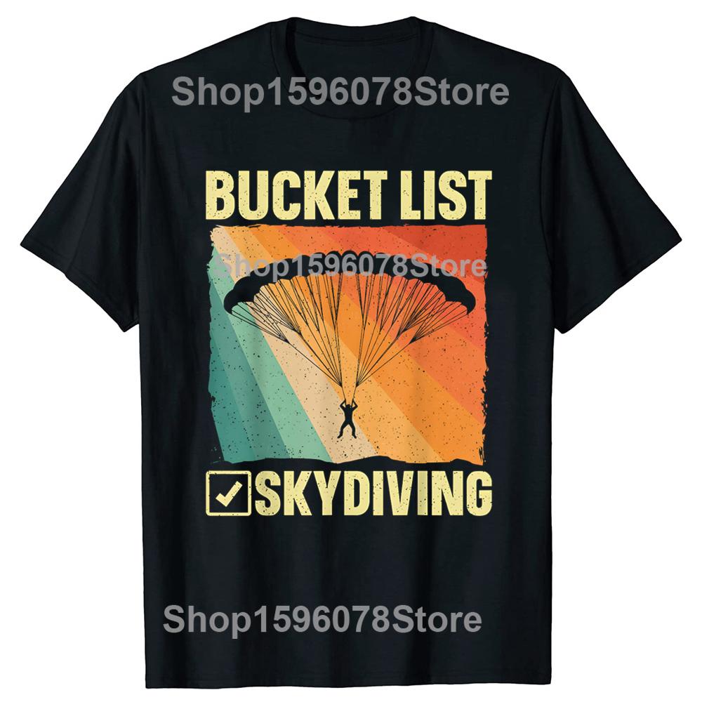 Funny Skydiving Art For Men Women Skydiver Sky Diving Lover T Shirt Fashion Cotton Short Sleeve Oversized Loose Tshirt Tops