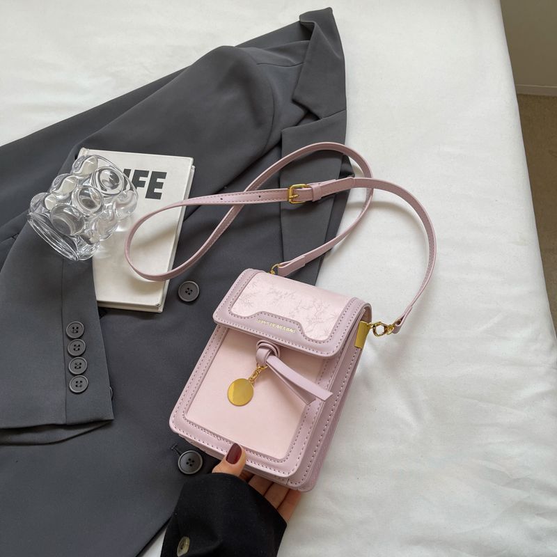 

Мини летняя модная сумка через плечо Pink without pendant