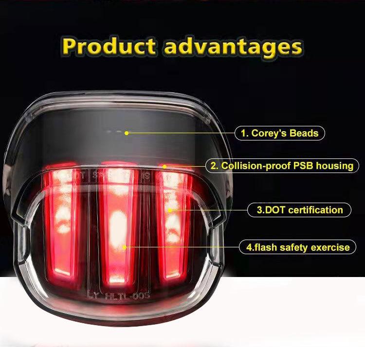 Harley Motorcycle LED Eagle Claw Taillight with Turn Signal and High-Mount Brake Light