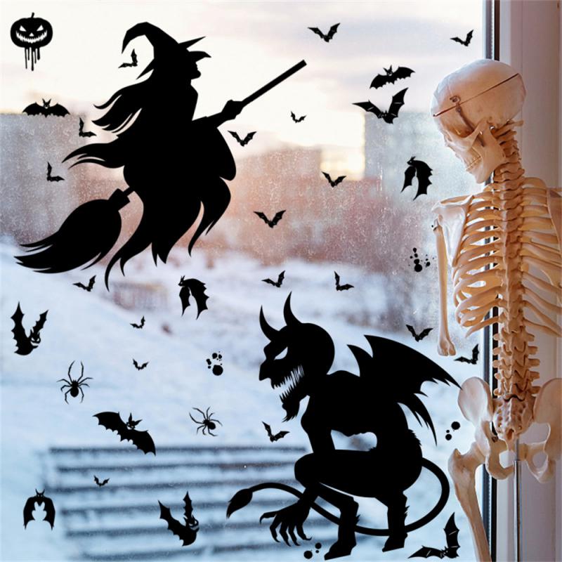 Halloween Stickers Creating A Festive Atmosphere 25*35cm Household Products Ghost Stickers Variety Of Styles Pvc Static Stickers