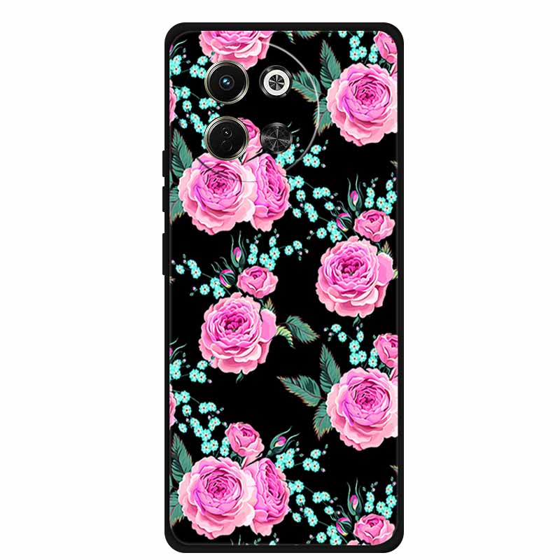 Black Silicone Case For Tecno Pova 6 Neo Spark 30 5G Back Cover Case Cartoon Soft TPU Coque For Tecno Camon 30S 30 S Pro Case