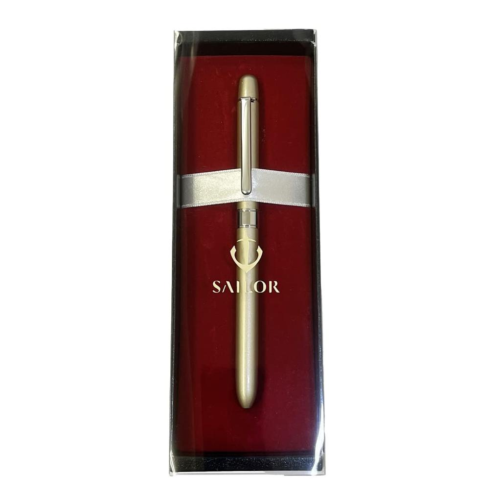 Sailor Pen Cielo Sereno Gold Ballpoint Pen Mechanical Multi-Function Pen, 2-Color + Pencil, 16-0385-279