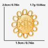 6pcs Real Gold Plated Sun Moon Star Charm Cross Stainless Steel Charms For Jewelry Making Supplies Flower Heart Handmade Pendant