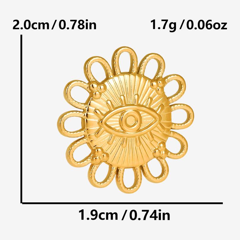 6pcs Real Gold Plated Sun Moon Star Charm Cross Stainless Steel Charms For Jewelry Making Supplies Flower Heart Handmade Pendant